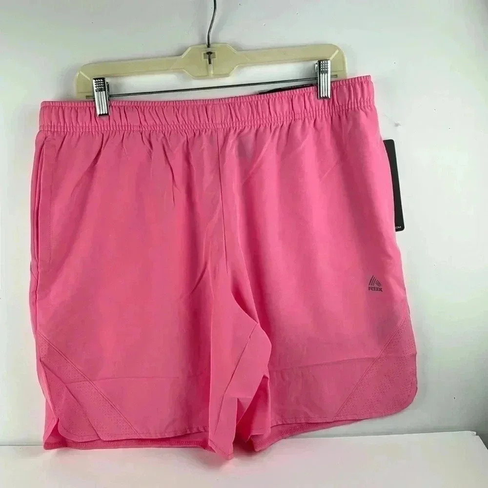 RBX TRAINING SHORTS LARGE 7” inseam NWT PINK